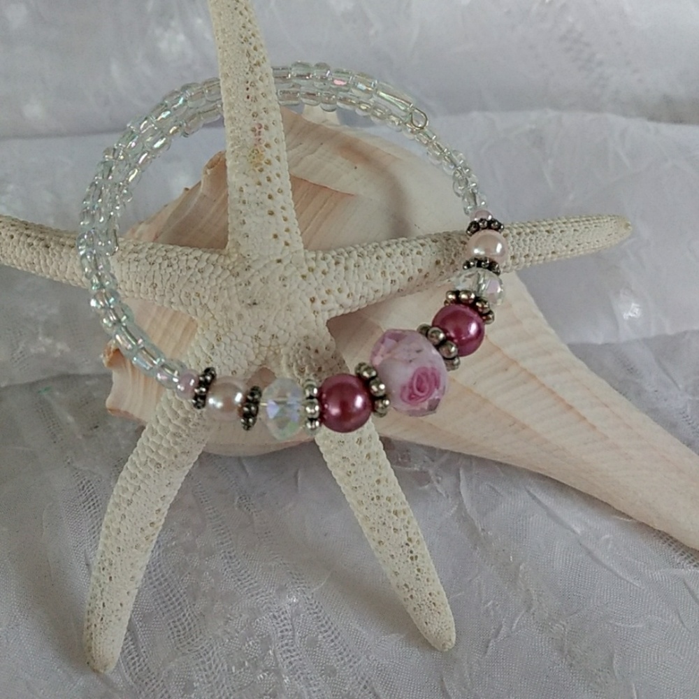 NEW Handmade Memory Wire Bracelet